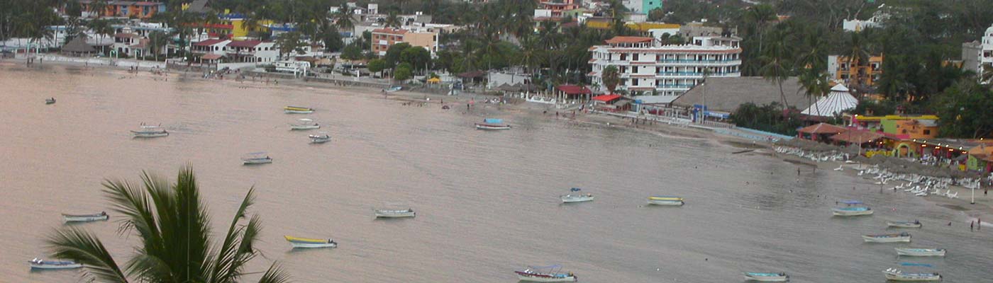 Aerial view of a bay.